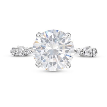 Michael M. Crown Alternating Single Prong Engagement Setting In White Gold 18K