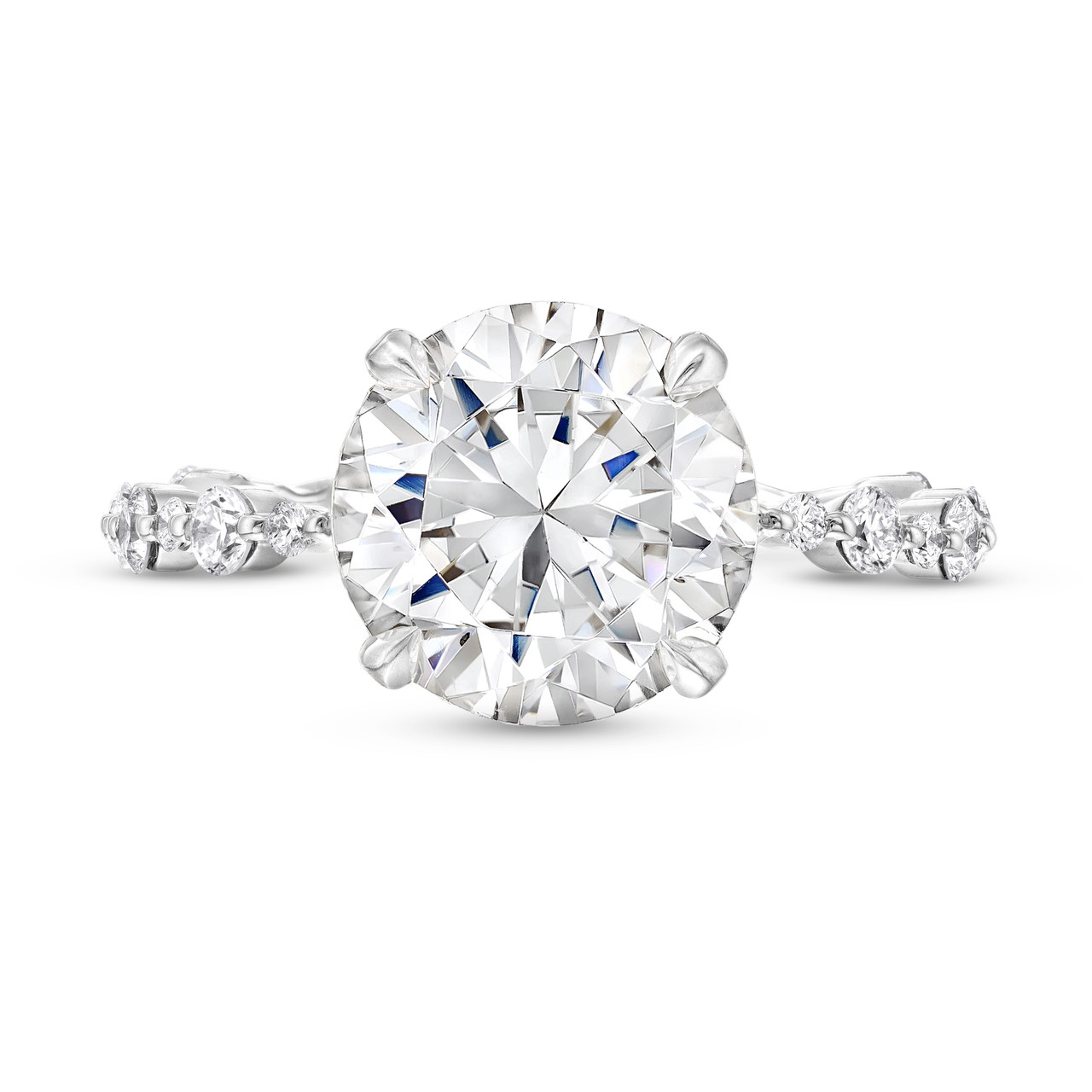 Michael M. Crown Alternating Single Prong Engagement Setting In White Gold 18K 0