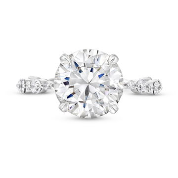 Michael M. Crown Alternating Single Prong Engagement Setting In White Gold 18K