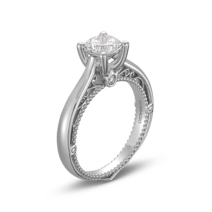 White Gold 18K Verragio Venetian Solitaire Engagement Setting