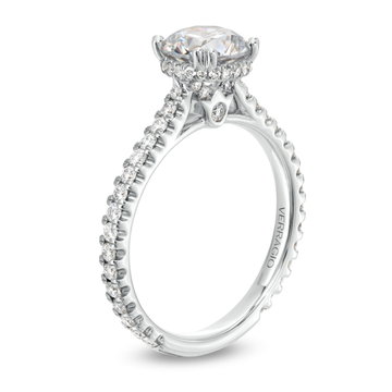Verragio Renaissance Hidden Halo 3/4 Way Engagement Setting In White Gold 14K