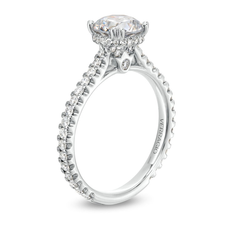 Verragio Renaissance Hidden Halo 3/4 Way Engagement Setting In White Gold 14K
