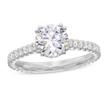 Verragio Renaissance Hidden Halo 3/4 Way Engagement Setting In White Gold 14K