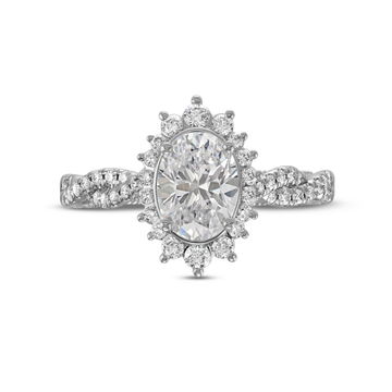 Verragio Renaissance Graduated Halo Twist Engagement Setting In White Gold 14K