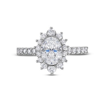 Verragio Renaissance Graduated Diamond Halo Engagement Setting In White Gold 14K