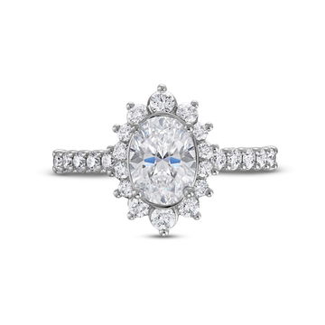 Verragio Renaissance Graduated Diamond Halo Engagement Setting In White Gold 14K