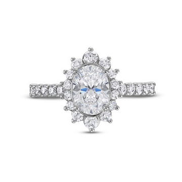 Verragio Renaissance Graduated Diamond Halo Engagement Setting