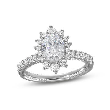 Verragio Renaissance Graduated Diamond Halo Engagement Setting In White Gold 14K