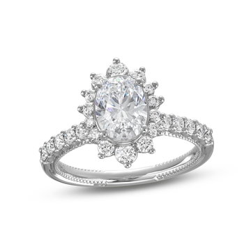 Verragio Renaissance Graduated Diamond Halo Engagement Setting In White Gold 14K