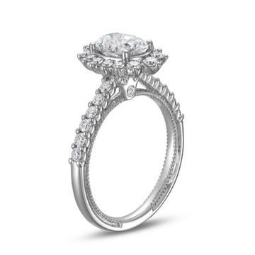 Verragio Renaissance Graduated Diamond Halo Engagement Setting