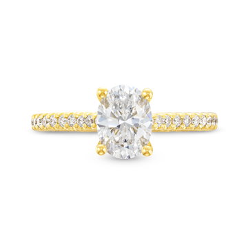 Verragio Renaissance Hidden Halo Cathedral Engagement Setting In Yellow Gold 14K