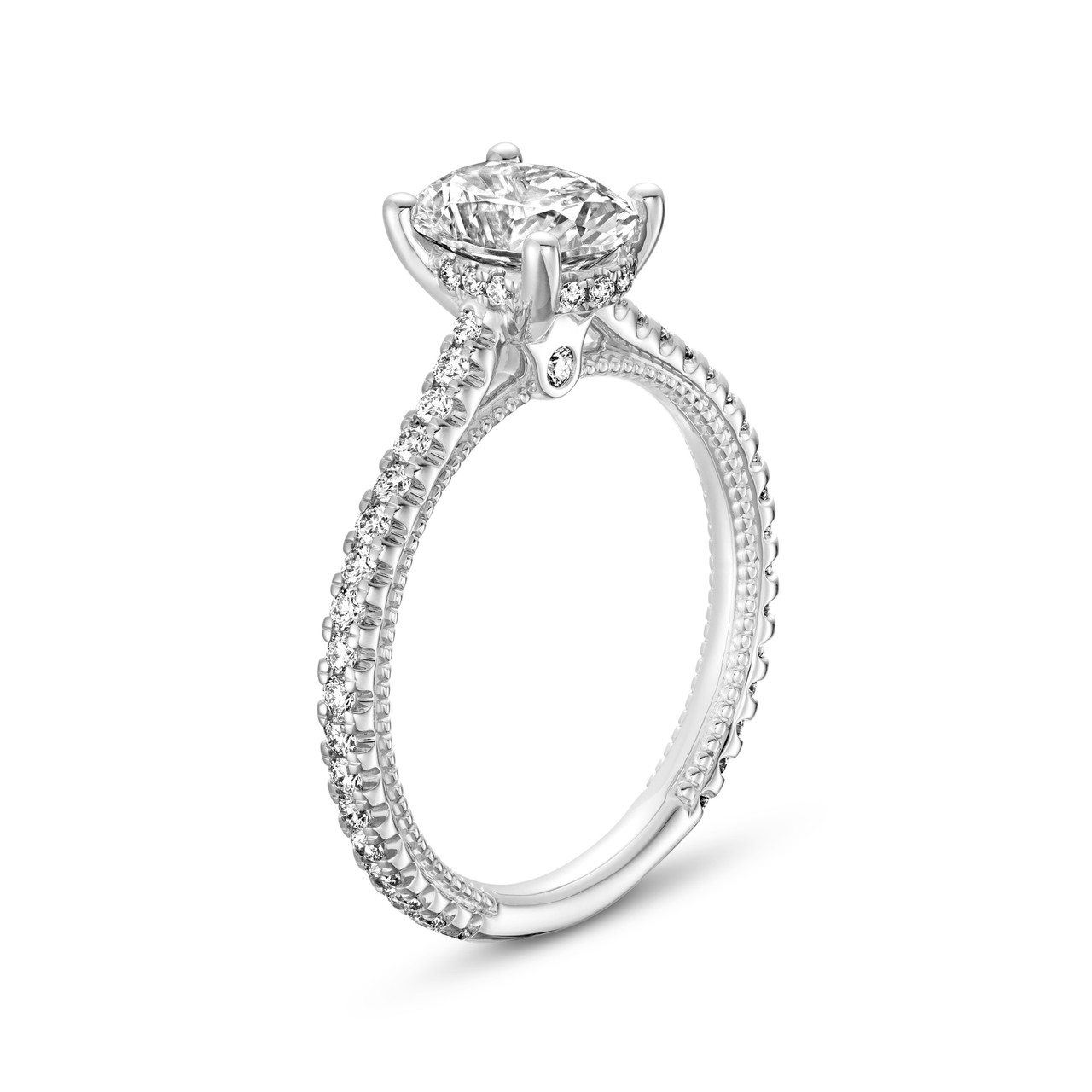 Verragio Renaissance Hidden Halo Cathedral Engagement Setting In White Gold 14K 1
