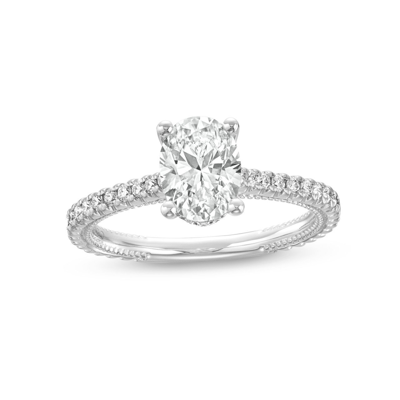 Verragio Renaissance Hidden Halo Cathedral Engagement Setting In White Gold 14K 2