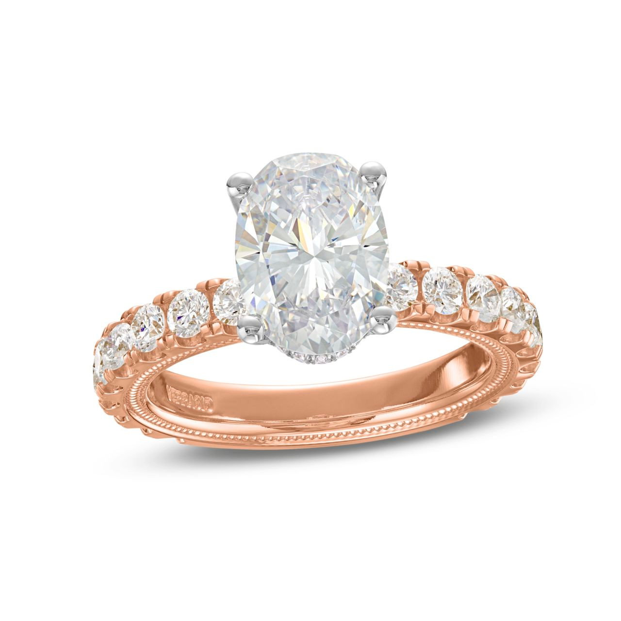 Verragio Tradition Hidden Halo Engagement Setting In Rose Gold/white Gold 14K 2