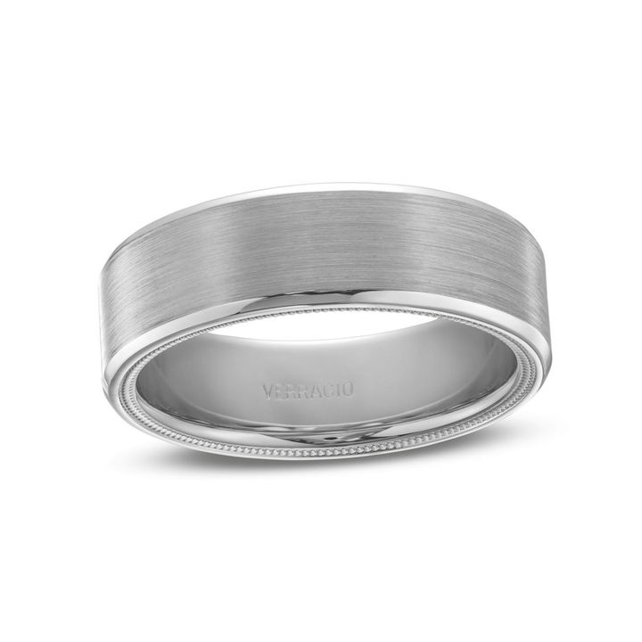 White Gold 14K Verragio Matte 7mm Wedding Band