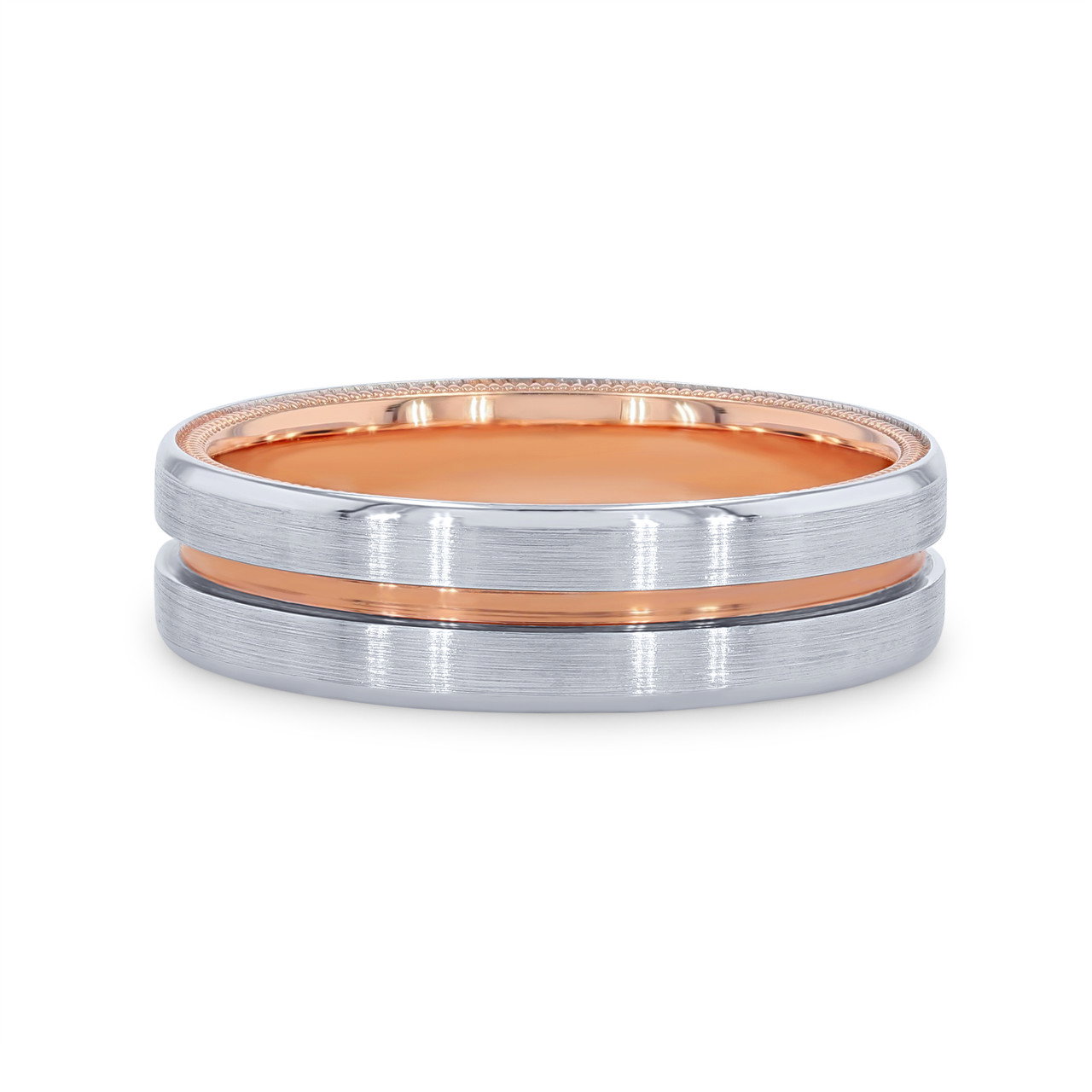 Verragio Two Tone Groove Wedding Band 0
