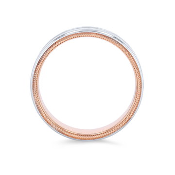 Verragio Two Tone Groove Wedding Band In White Gold 14K