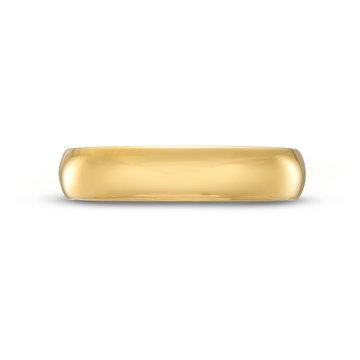 Low Dome Comfort Fit 5mm Wedding Band In Yellow Gold 10K