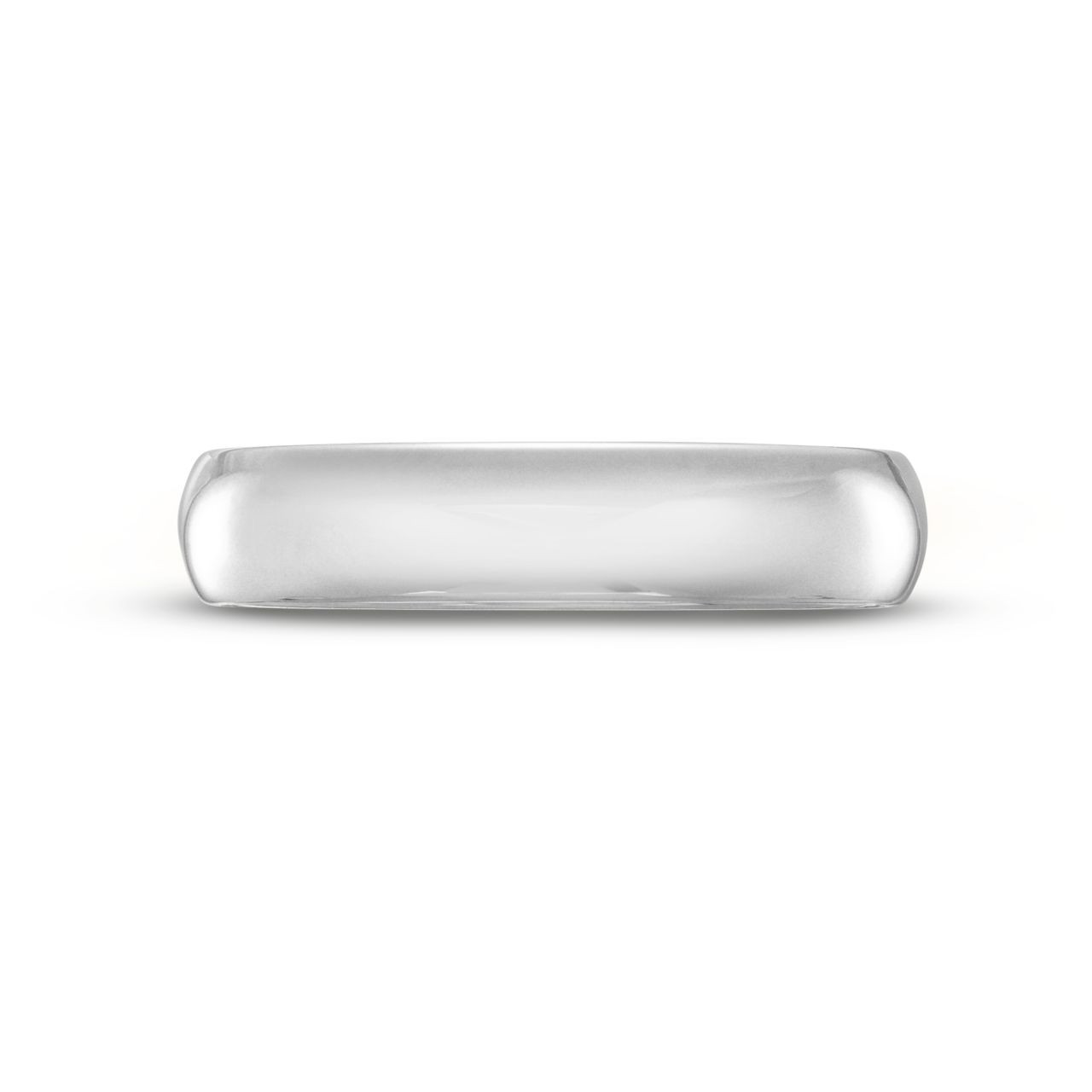 Low Dome Comfort Fit 5mm Wedding Band In White Gold 10K 0