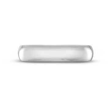 Low Dome Comfort Fit 5mm Wedding Band In White Gold 10K