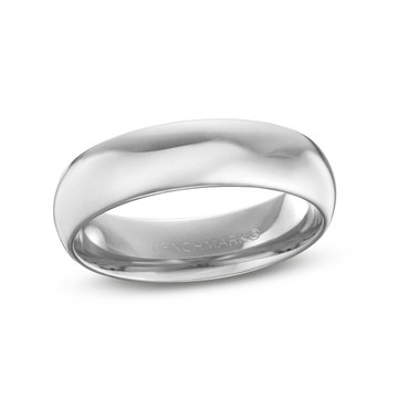 Dome Comfort Fit 6mm Wedding Band In White Gold 10K