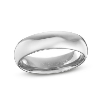 Dome Comfort Fit 6mm Wedding Band In White Gold 10K