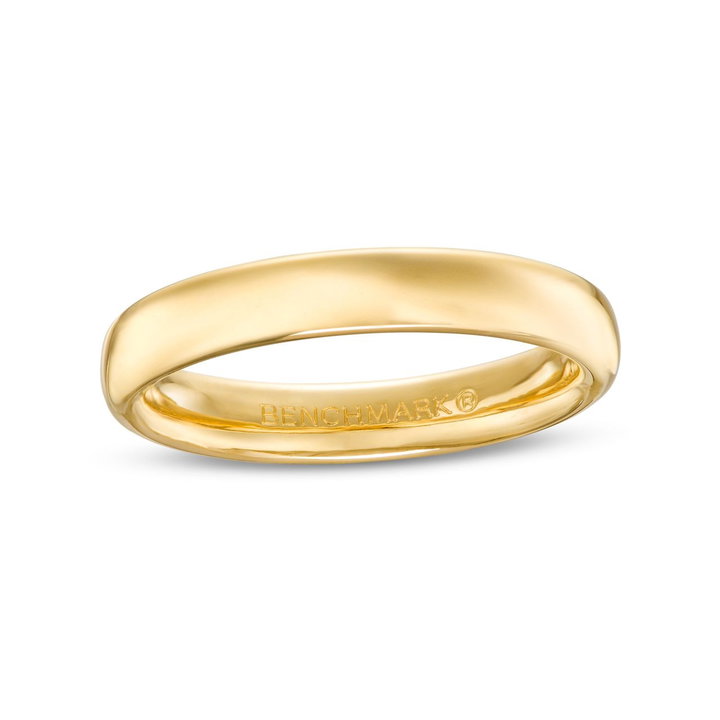 Euro Comfort Fit 3.5mm Wedding Band In Yellow Gold 10K