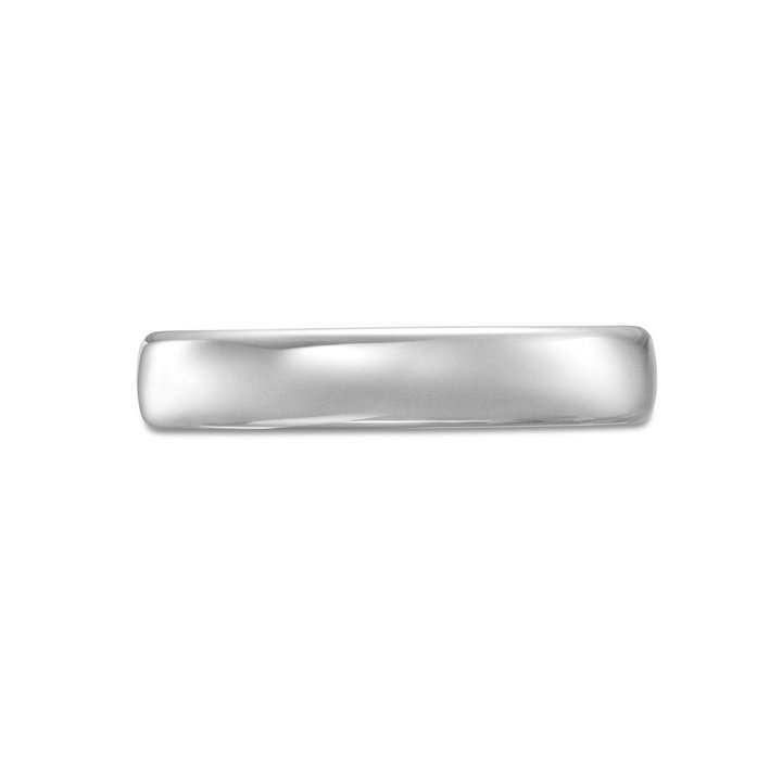 Euro Comfort Fit 4.5mm Wedding Band In White Gold 10K