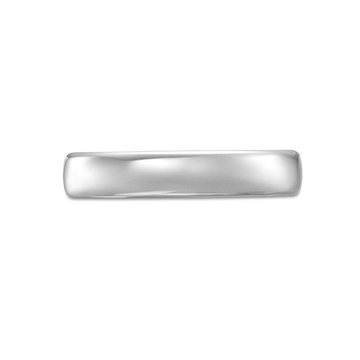 Euro Comfort Fit 4.5mm Wedding Band In White Gold 10K