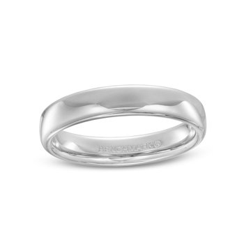 Euro Comfort Fit 4.5mm Wedding Band In White Gold 10K