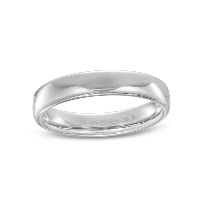 Euro Comfort Fit 4.5mm Wedding Band In White Gold 10K