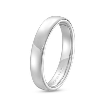 Euro Comfort Fit 4.5mm Wedding Band In White Gold 10K