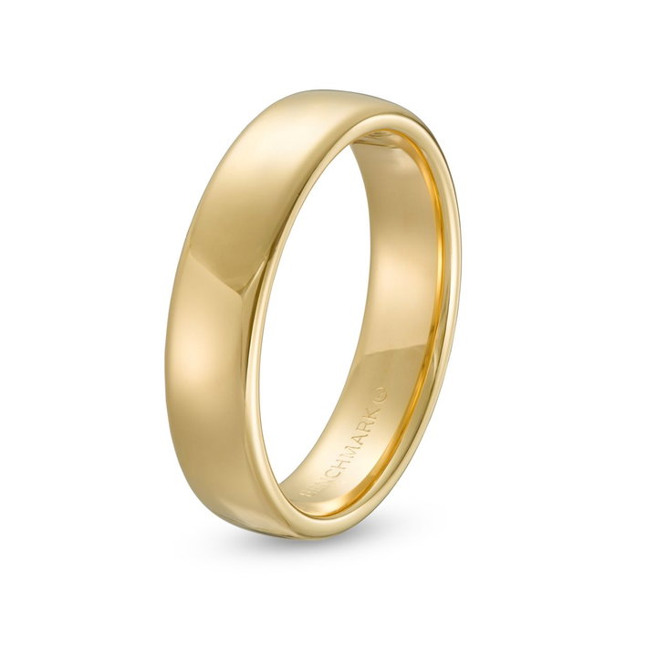 Euro Comfort Fit 5.5mm Wedding Band In Yellow Gold 10K
