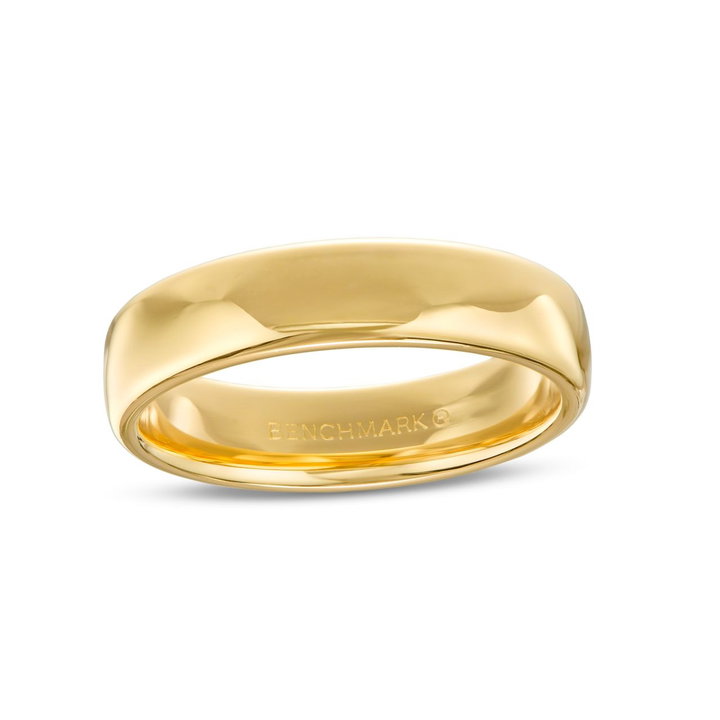 Euro Comfort Fit 5.5mm Wedding Band In Yellow Gold 10K