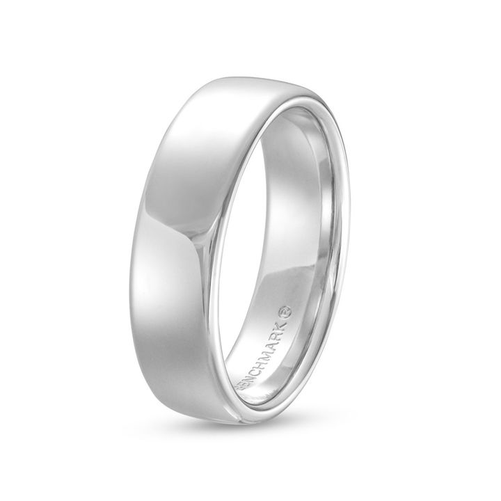 Platinum Euro Comfort Fit 6.5mm Wedding Band