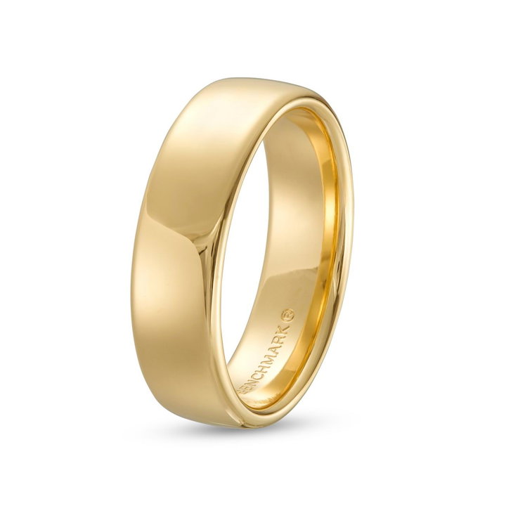 Euro Comfort Fit 6.5mm Wedding Band In Yellow Gold 10K