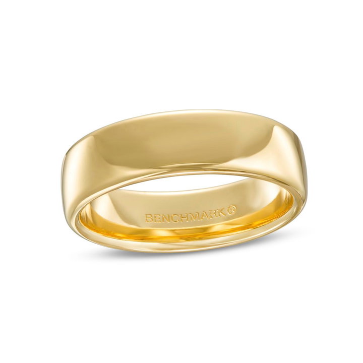 Euro Comfort Fit 6.5mm Wedding Band In Yellow Gold 10K