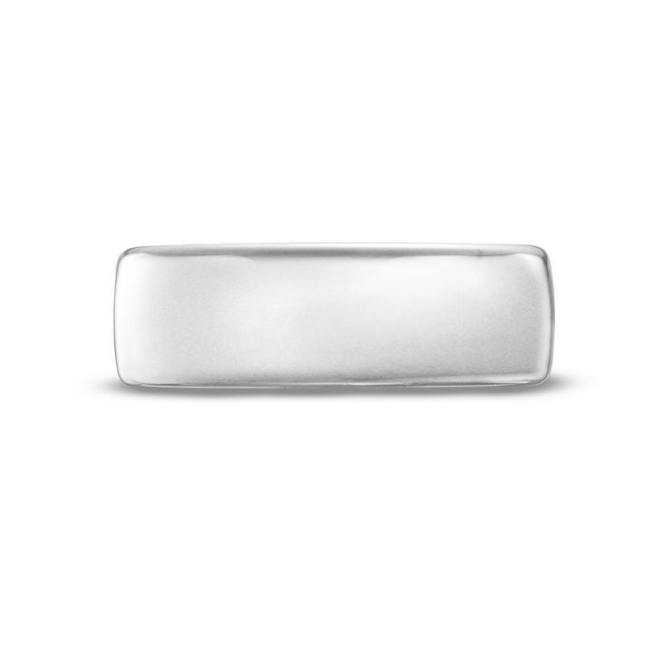 White Gold 14K Euro Comfort Fit 7.5mm Wedding Band