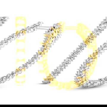 Classic In/Out Diamond Hoop Earrings