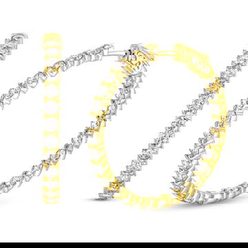 Classic In/Out Diamond Hoop Earrings