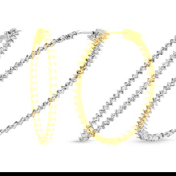 Classic In/Out Diamond Hoop Earrings