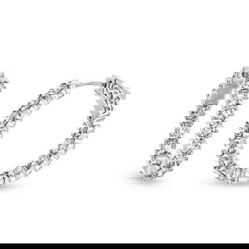 Classic In/Out Diamond Hoop Earrings