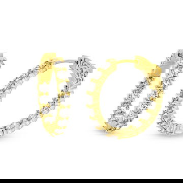 Classic In/Out Diamond Hoop Earrings