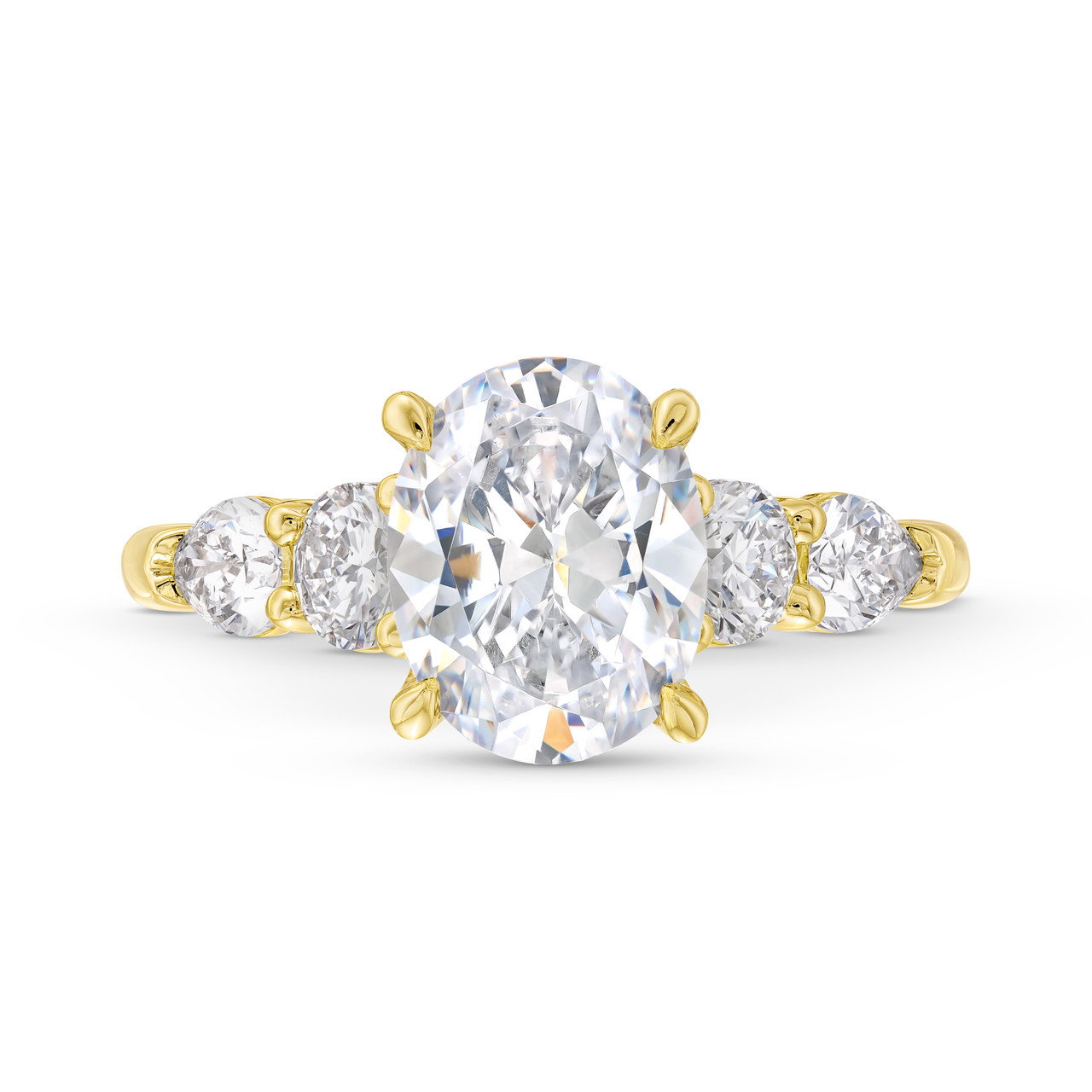A. Jaffe Round and Pear Diamond Engagement Setting 0