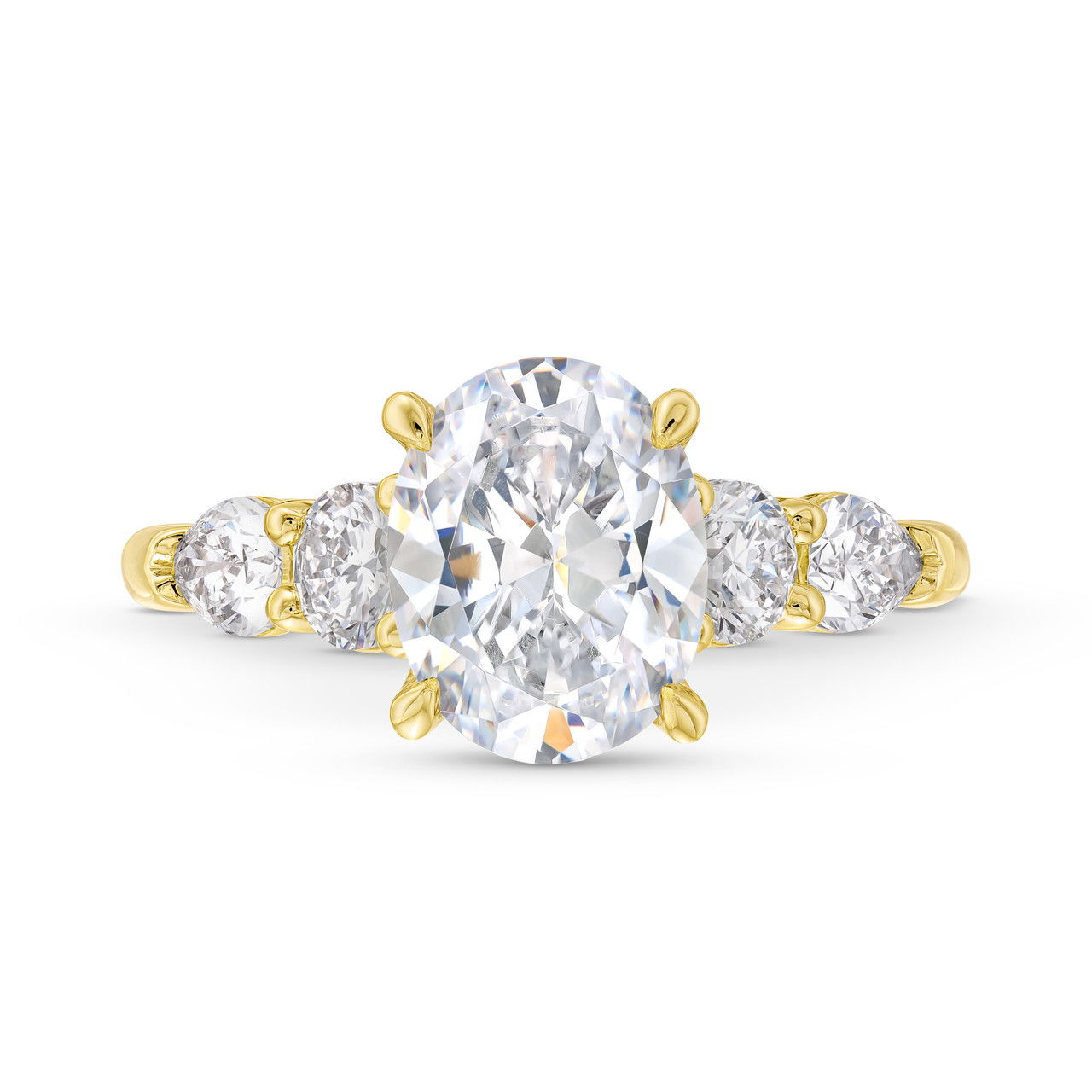 A. Jaffe Round and Pear Diamond Engagement Setting