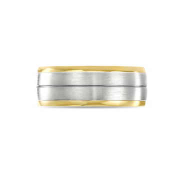 Simon G. Carved Line Matte 8mm Wedding Band In Platinum