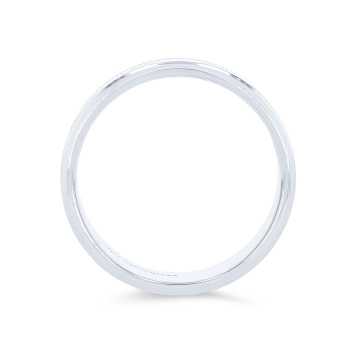 White Gold 14K Verragio Matte with Polish Edge Band