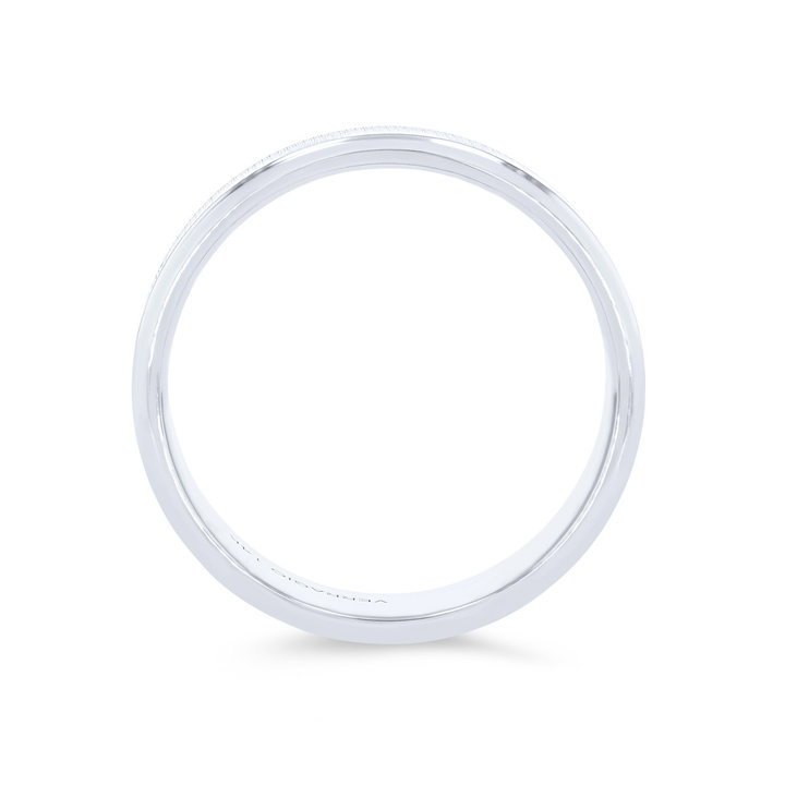 Verragio Matte with Polish Edge Wedding Band In White Gold 14K