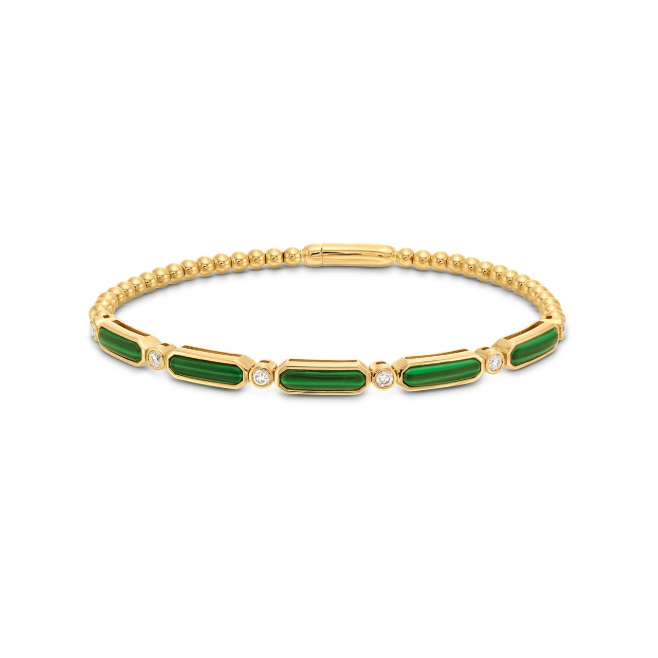 Malachite Diamond Bracelet 0