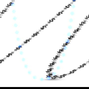 Sapphire & Diamond Alternating Necklace